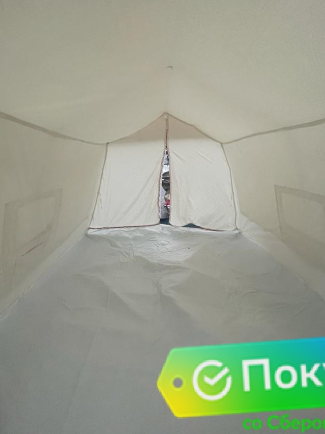 Палатка Гарнизон-7 белого цвета с полом